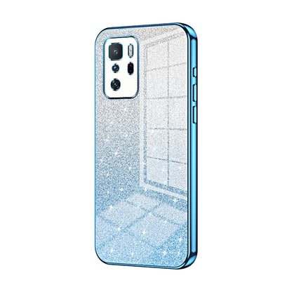 Xiaomi Redmi Note 10 Pro 5G Glitter Powder Electroplated Gradient Phone Case – Fashionable & Luxurious with Anti-Fingerprint Coating, Shock-Absorption, and Lens Protection