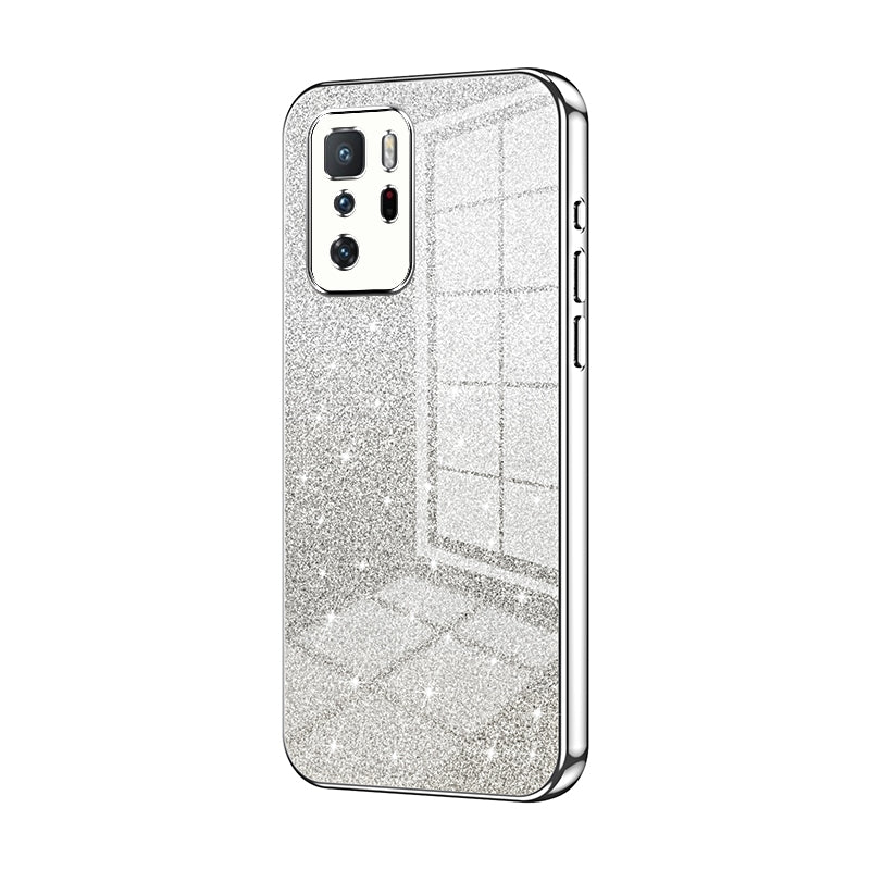 Xiaomi Redmi Note 10 Pro 5G Glitter Powder Electroplated Gradient Phone Case – Fashionable & Luxurious with Anti-Fingerprint Coating, Shock-Absorption, and Lens Protection