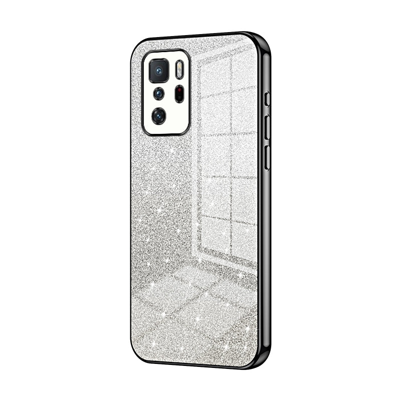 Xiaomi Redmi Note 10 Pro 5G Glitter Powder Electroplated Gradient Phone Case – Fashionable & Luxurious with Anti-Fingerprint Coating, Shock-Absorption, and Lens Protection
