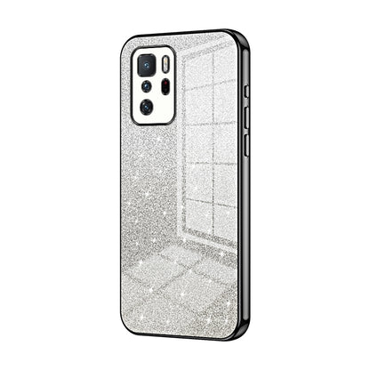 Xiaomi Redmi Note 10 Pro 5G Glitter Powder Electroplated Gradient Phone Case – Fashionable & Luxurious with Anti-Fingerprint Coating, Shock-Absorption, and Lens Protection