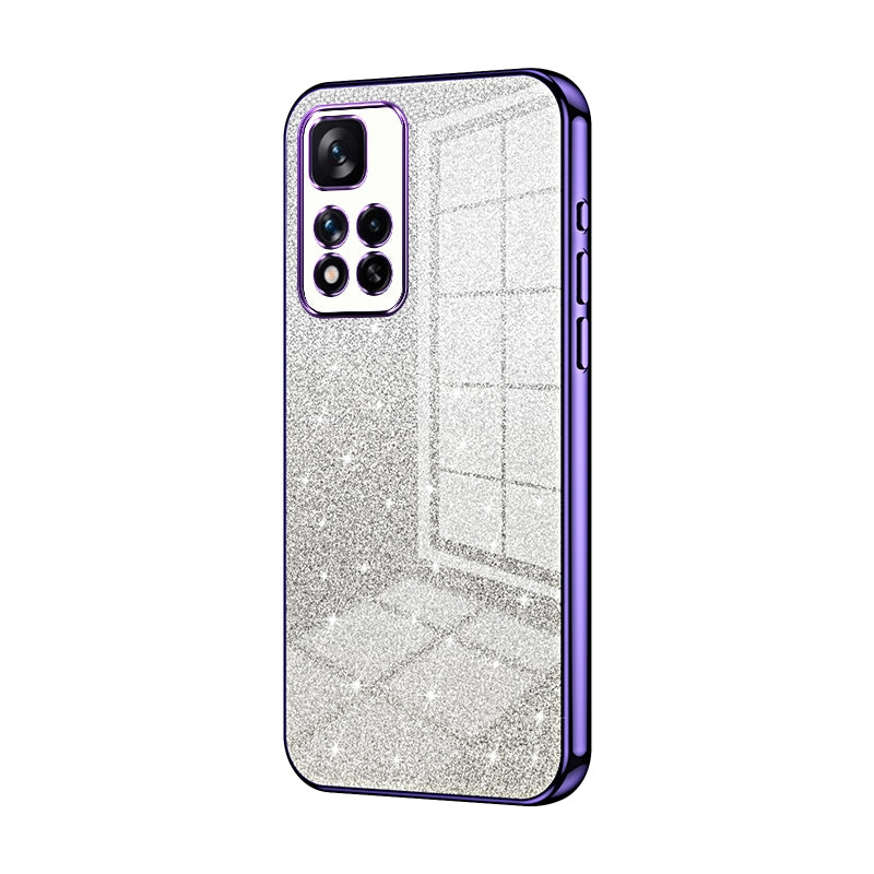 Xiaomi Redmi Note 11 Pro+ 5G Glitter Powder Electroplated Gradient Phone Case – Fashionable & Luxurious with Anti-Fingerprint Coating, Shock-Absorption, and Lens Protection