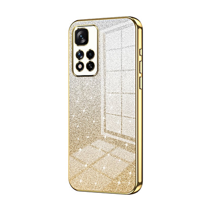 Xiaomi Redmi Note 11 Pro+ 5G Glitter Powder Electroplated Gradient Phone Case – Fashionable & Luxurious with Anti-Fingerprint Coating, Shock-Absorption, and Lens Protection