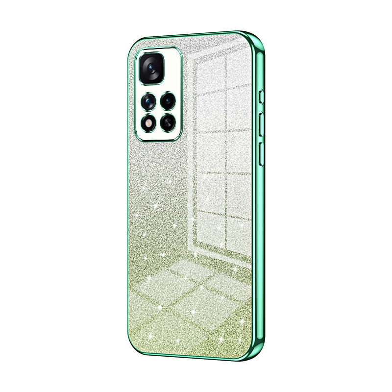Xiaomi Redmi Note 11 Pro+ 5G Glitter Powder Electroplated Gradient Phone Case – Fashionable & Luxurious with Anti-Fingerprint Coating, Shock-Absorption, and Lens Protection