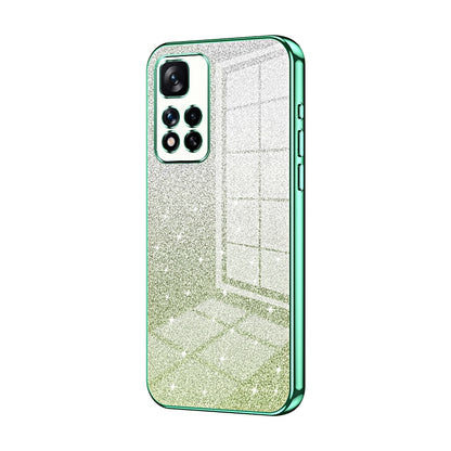 Xiaomi Redmi Note 11 Pro+ 5G Glitter Powder Electroplated Gradient Phone Case – Fashionable & Luxurious with Anti-Fingerprint Coating, Shock-Absorption, and Lens Protection