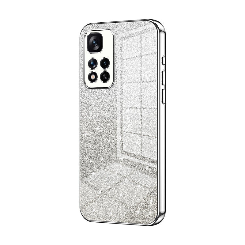 Xiaomi Redmi Note 11 Pro+ 5G Glitter Powder Electroplated Gradient Phone Case – Fashionable & Luxurious with Anti-Fingerprint Coating, Shock-Absorption, and Lens Protection
