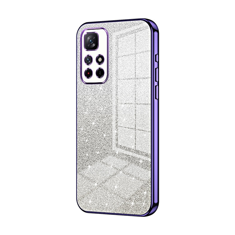 Xiaomi Redmi Note 11T 5G Glitter Powder Electroplated Gradient Phone Case – Fashionable & Luxurious with Anti-Fingerprint Coating, Shock-Absorption, and Lens Protection