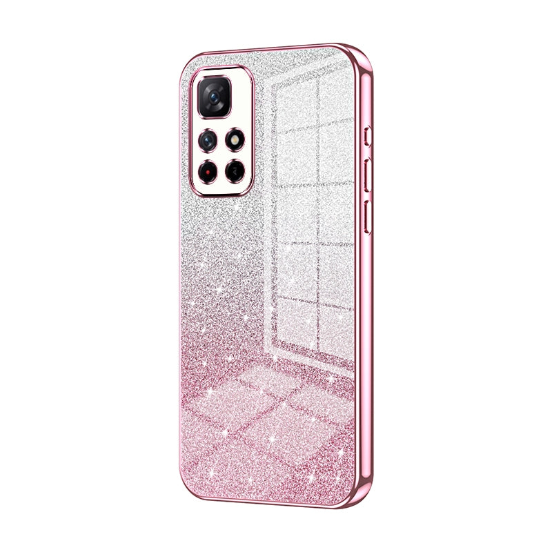 Xiaomi Redmi Note 11S 5G Glitter Powder Electroplated Gradient Phone Case – Fashionable & Luxurious with Anti-Fingerprint Coating, Shock-Absorption, and Lens Protection