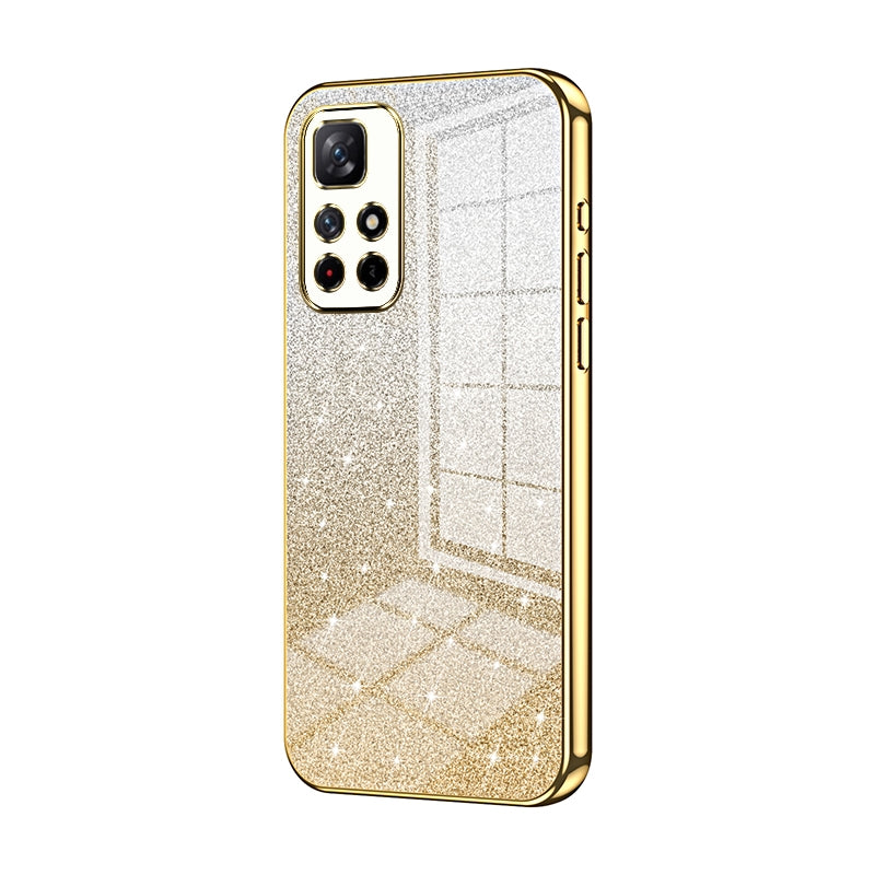 Xiaomi Redmi Note 11S 5G Glitter Powder Electroplated Gradient Phone Case – Fashionable & Luxurious with Anti-Fingerprint Coating, Shock-Absorption, and Lens Protection
