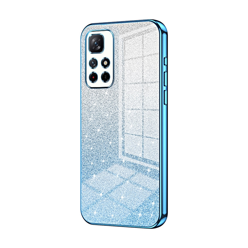 Xiaomi Redmi Note 11T 5G Glitter Powder Electroplated Gradient Phone Case – Fashionable & Luxurious with Anti-Fingerprint Coating, Shock-Absorption, and Lens Protection