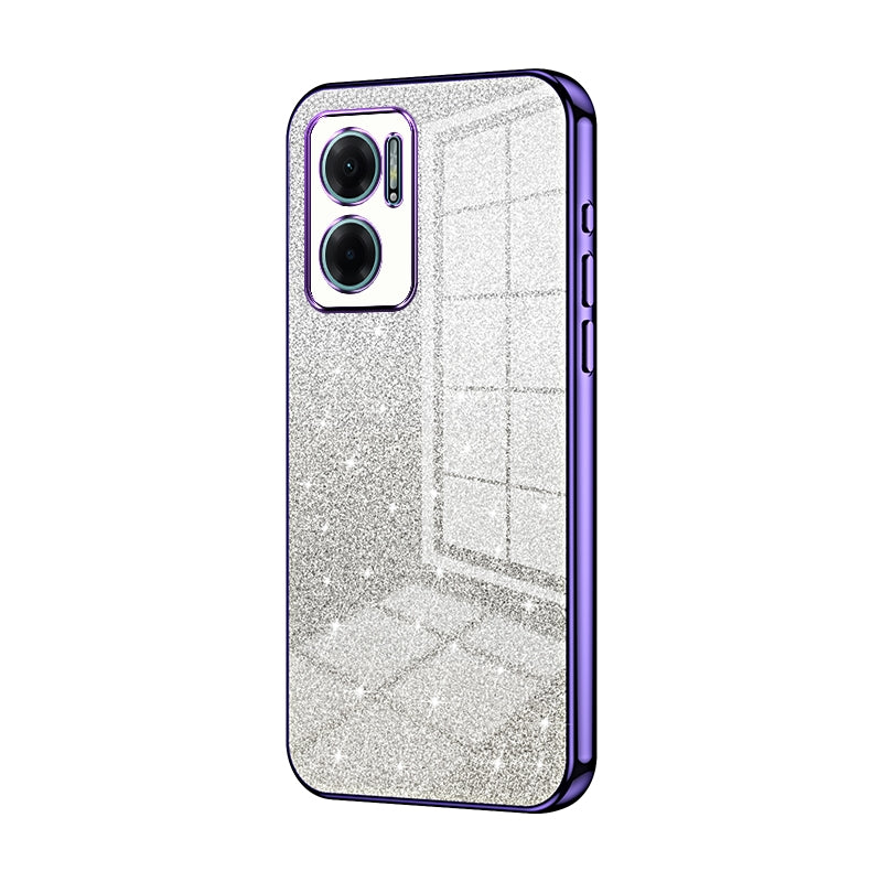 Xiaomi Redmi Redmi 10 5G Glitter Powder Electroplated Gradient Phone Case – Fashionable & Luxurious with Anti-Fingerprint Coating, Shock-Absorption, and Lens Protection