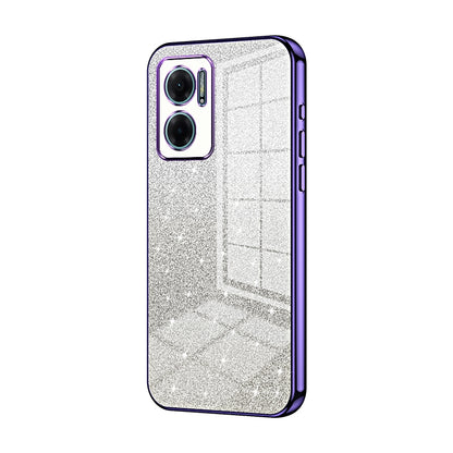 Xiaomi Redmi Redmi 10 5G Glitter Powder Electroplated Gradient Phone Case – Fashionable & Luxurious with Anti-Fingerprint Coating, Shock-Absorption, and Lens Protection
