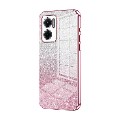 Xiaomi Redmi Redmi 10 5G Glitter Powder Electroplated Gradient Phone Case – Fashionable & Luxurious with Anti-Fingerprint Coating, Shock-Absorption, and Lens Protection