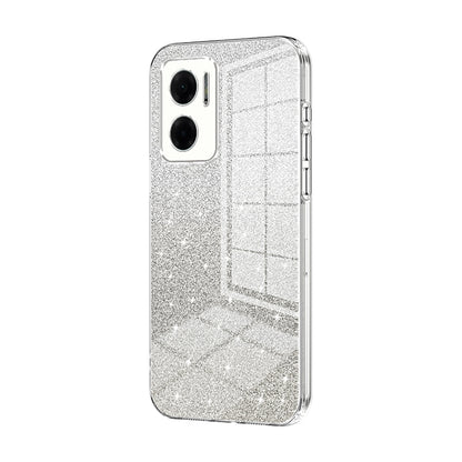Xiaomi Redmi Redmi 10 5G Glitter Powder Electroplated Gradient Phone Case – Fashionable & Luxurious with Anti-Fingerprint Coating, Shock-Absorption, and Lens Protection