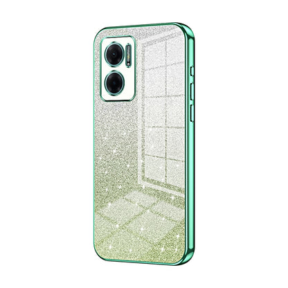 Xiaomi Redmi Redmi 10 5G Glitter Powder Electroplated Gradient Phone Case – Fashionable & Luxurious with Anti-Fingerprint Coating, Shock-Absorption, and Lens Protection