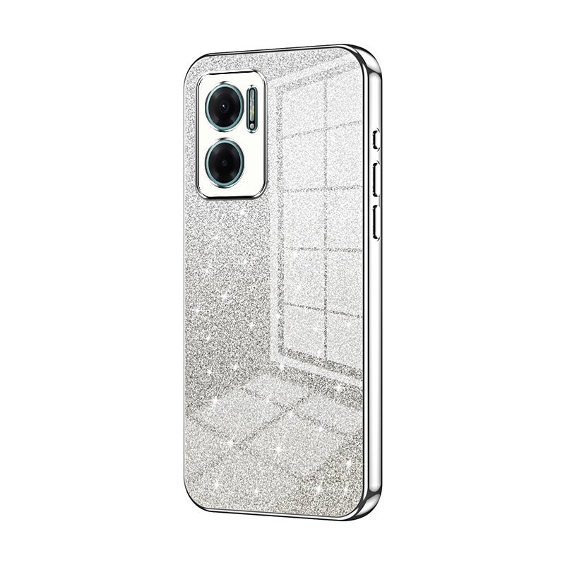 Xiaomi Redmi Redmi 10 5G Glitter Powder Electroplated Gradient Phone Case – Fashionable & Luxurious with Anti-Fingerprint Coating, Shock-Absorption, and Lens Protection