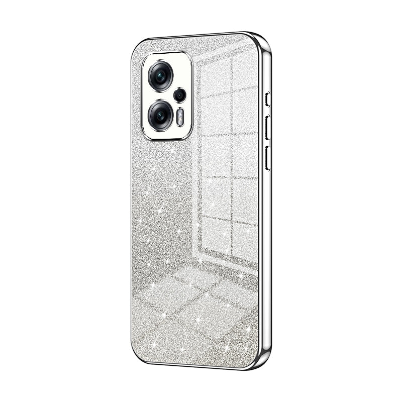 Xiaomi Poco X4 GT Glitter Powder Electroplated Gradient Phone Case – Fashionable & Luxurious with Anti-Fingerprint Coating, Shock-Absorption, and Lens Protection