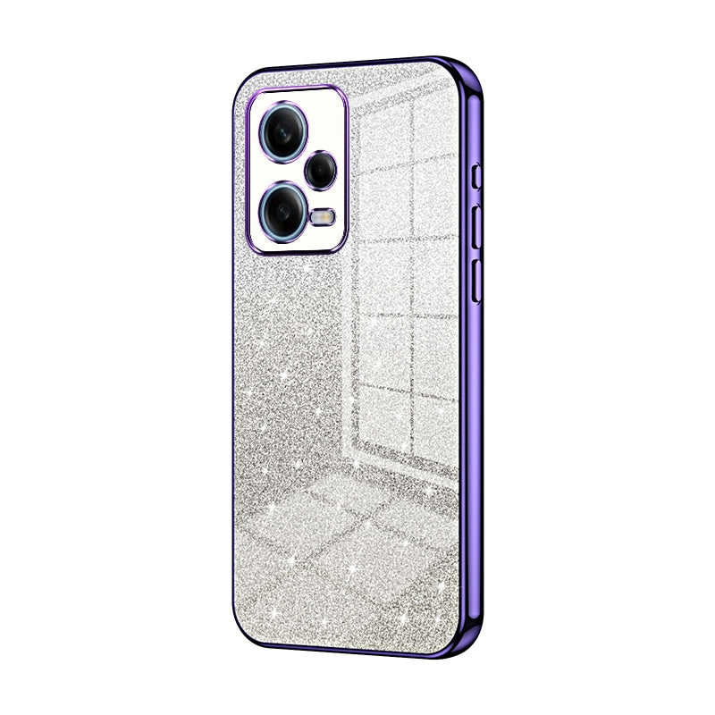 Xiaomi Redmi Note 12 Pro 5G Glitter Powder Electroplated Gradient Phone Case – Fashionable & Luxurious with Anti-Fingerprint Coating, Shock-Absorption, and Lens Protection