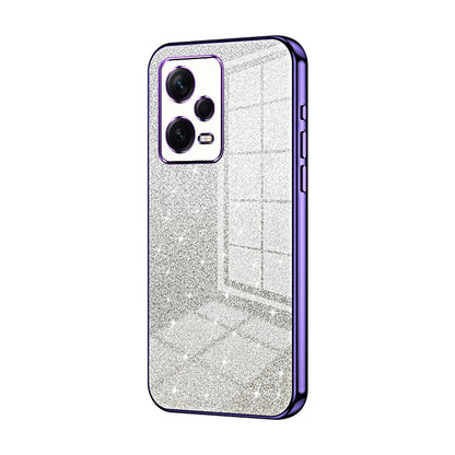 Xiaomi Redmi Note 12 Pro+ Glitter Powder Electroplated Gradient Phone Case – Fashionable & Luxurious with Anti-Fingerprint Coating, Shock-Absorption, and Lens Protection