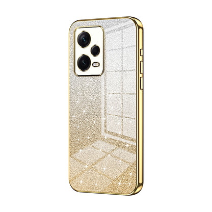 Xiaomi Redmi Note 12 Pro+ Glitter Powder Electroplated Gradient Phone Case – Fashionable & Luxurious with Anti-Fingerprint Coating, Shock-Absorption, and Lens Protection