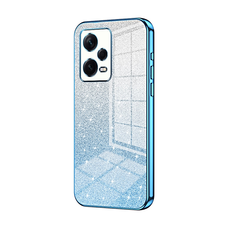 Xiaomi Redmi Note 12 Pro+ Glitter Powder Electroplated Gradient Phone Case – Fashionable & Luxurious with Anti-Fingerprint Coating, Shock-Absorption, and Lens Protection