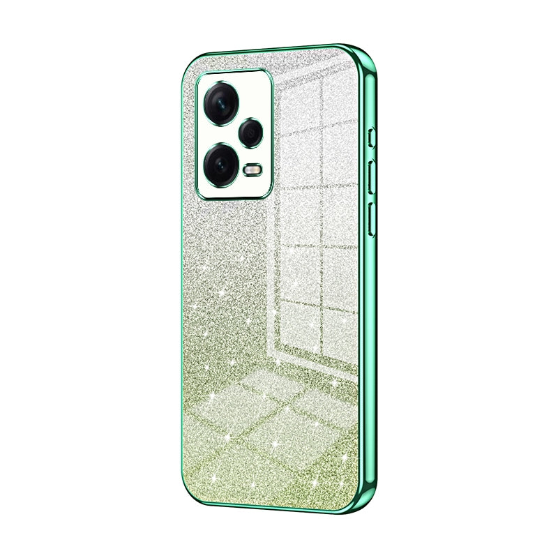 Xiaomi Redmi Note 12 Pro+ Glitter Powder Electroplated Gradient Phone Case – Fashionable & Luxurious with Anti-Fingerprint Coating, Shock-Absorption, and Lens Protection