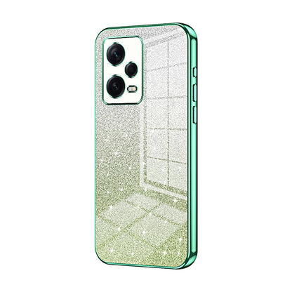 Xiaomi Redmi Note 12 Pro+ Glitter Powder Electroplated Gradient Phone Case – Fashionable & Luxurious with Anti-Fingerprint Coating, Shock-Absorption, and Lens Protection
