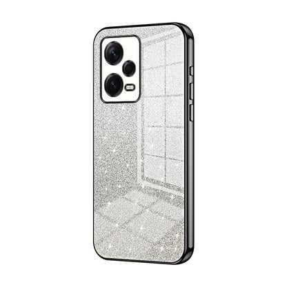 Xiaomi Redmi Note 12 Pro+ Glitter Powder Electroplated Gradient Phone Case – Fashionable & Luxurious with Anti-Fingerprint Coating, Shock-Absorption, and Lens Protection