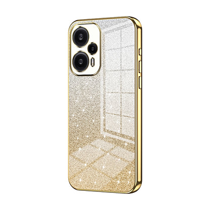 Xiaomi Redmi Note 12 Turbo/Poco F5 Glitter Powder Electroplated Gradient Phone Case – Fashionable & Luxurious with Anti-Fingerprint Coating, Shock-Absorption, and Lens Protection
