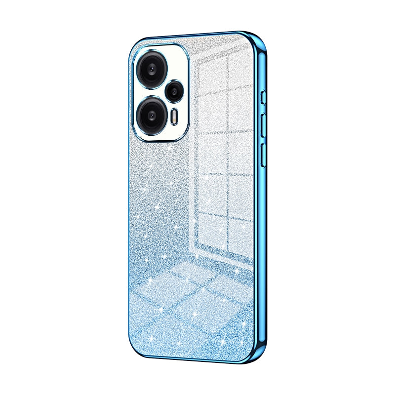 Xiaomi Redmi Note 12 Turbo/Poco F5 Glitter Powder Electroplated Gradient Phone Case – Fashionable & Luxurious with Anti-Fingerprint Coating, Shock-Absorption, and Lens Protection