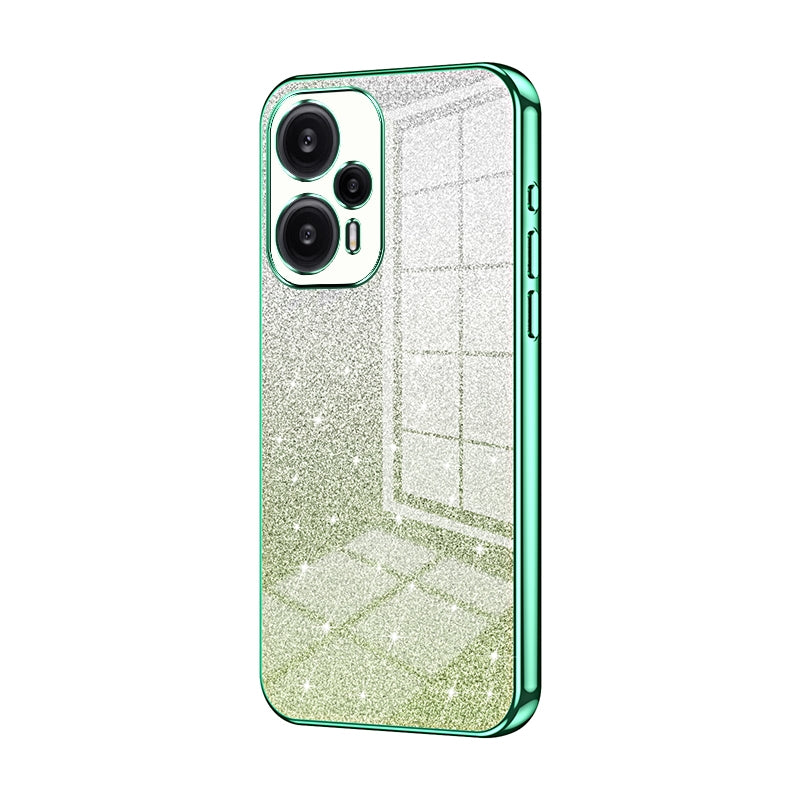 Xiaomi Redmi Note 12 Turbo/Poco F5 Glitter Powder Electroplated Gradient Phone Case – Fashionable & Luxurious with Anti-Fingerprint Coating, Shock-Absorption, and Lens Protection