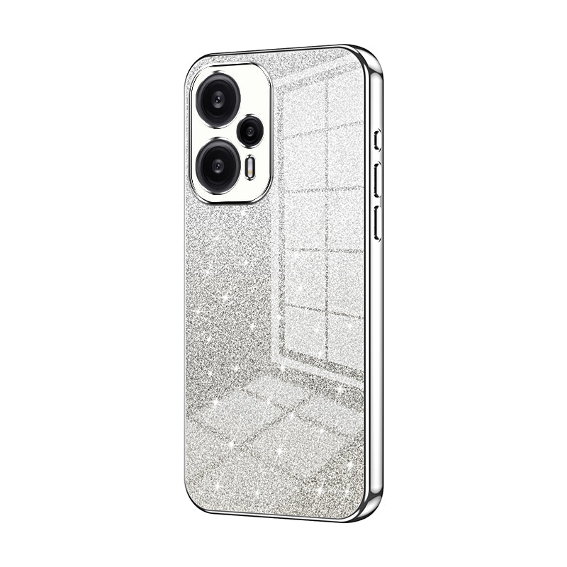 Xiaomi Redmi Note 12 Turbo/Poco F5 Glitter Powder Electroplated Gradient Phone Case – Fashionable & Luxurious with Anti-Fingerprint Coating, Shock-Absorption, and Lens Protection