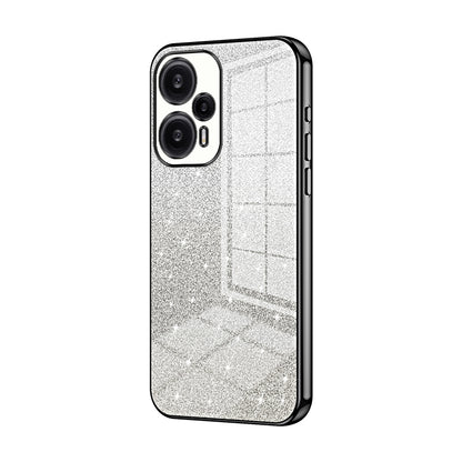 Xiaomi Redmi Note 12 Turbo/Poco F5 Glitter Powder Electroplated Gradient Phone Case – Fashionable & Luxurious with Anti-Fingerprint Coating, Shock-Absorption, and Lens Protection