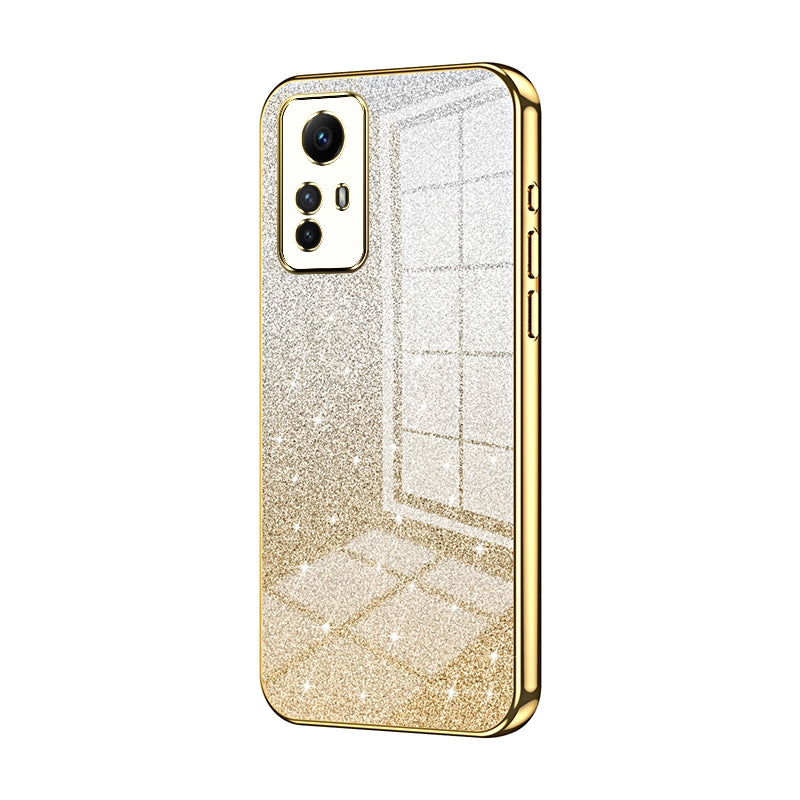 Xiaomi Redmi Note 12S Glitter Powder Electroplated Gradient Phone Case – Fashionable & Luxurious with Anti-Fingerprint Coating, Shock-Absorption, and Lens Protection