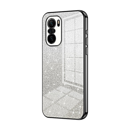 Xiaomi Redmi K40 Pro+ Glitter Powder Electroplated Gradient Phone Case – Fashionable & Luxurious with Anti-Fingerprint Coating, Shock-Absorption, and Lens Protection
