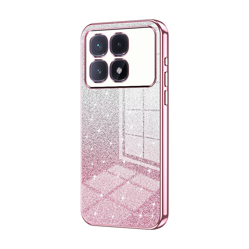 Xiaomi Redmi K70 Ultra Glitter Powder Electroplated Gradient Phone Case – Fashionable & Luxurious with Anti-Fingerprint Coating, Shock-Absorption, and Lens Protection