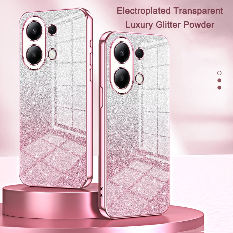 Xiaomi Redmi Redmi 10 5G Glitter Powder Electroplated Gradient Phone Case – Fashionable & Luxurious with Anti-Fingerprint Coating, Shock-Absorption, and Lens Protection