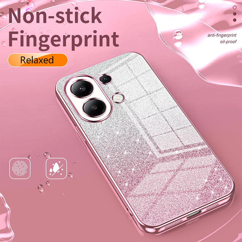 Xiaomi Redmi Note 10 Glitter Powder Electroplated Gradient Phone Case – Fashionable & Luxurious with Anti-Fingerprint Coating, Shock-Absorption, and Lens Protection