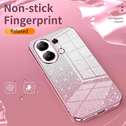 Xiaomi Redmi Redmi 10 5G Glitter Powder Electroplated Gradient Phone Case – Fashionable & Luxurious with Anti-Fingerprint Coating, Shock-Absorption, and Lens Protection
