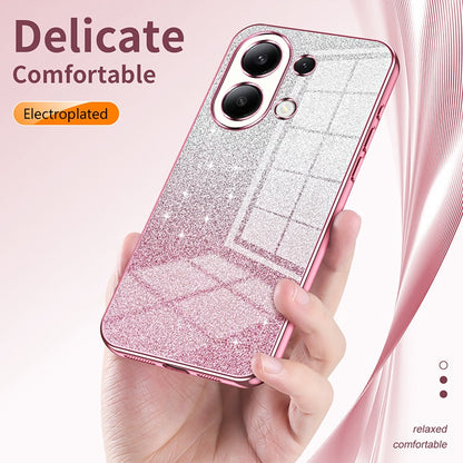 Xiaomi Redmi Note 13 5G Glitter Powder Electroplated Gradient Phone Case – Fashionable & Luxurious with Anti-Fingerprint Coating, Shock-Absorption, and Lens Protection