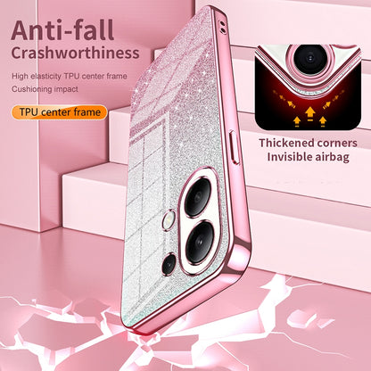 Xiaomi 13T Glitter Powder Electroplated Gradient Phone Case – Fashionable & Luxurious with Anti-Fingerprint Coating, Shock-Absorption, and Lens Protection