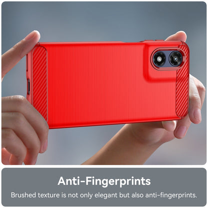 Motorola Moto G Play 2024 Carbon Fibre Brushed Texture TPU Protective Phone Case Shockproof Slim Cover