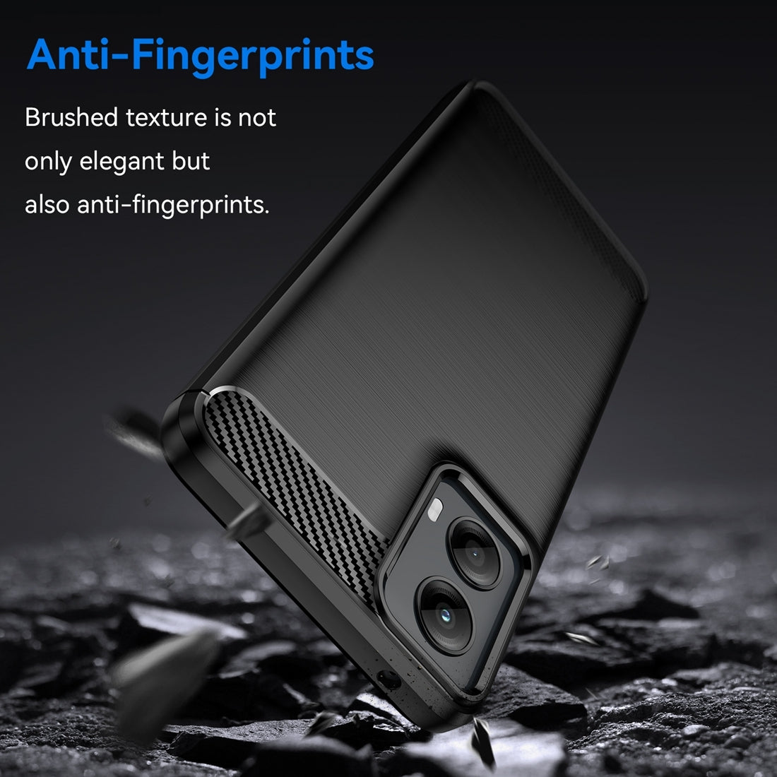 Motorola Moto G 5G 2024 Carbon Fiber Brushed Texture TPU Protective Phone Case Shockproof Slim Cover
