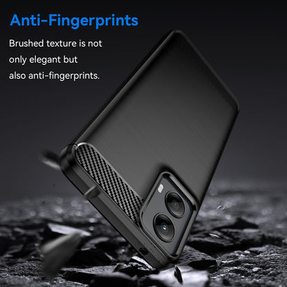 Motorola Moto G 5G 2024 Carbon Fiber Brushed Texture TPU Protective Phone Case Shockproof Slim Cover