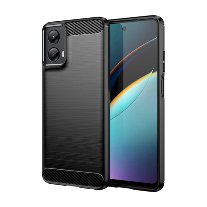 Motorola Moto G 5G 2024 Carbon Fiber Brushed Texture TPU Protective Phone Case Shockproof Slim Cover