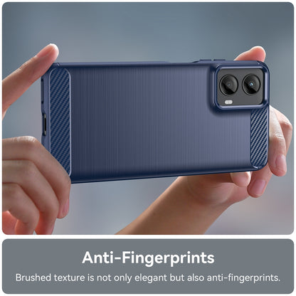 Motorola Moto G 5G 2024 Carbon Fibre Brushed Texture TPU Protective Phone Case Shockproof Slim Cover