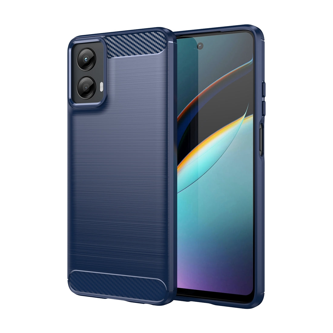 Motorola Moto G 5G 2024 Carbon Fiber Brushed Texture TPU Protective Phone Case Shockproof Slim Cover