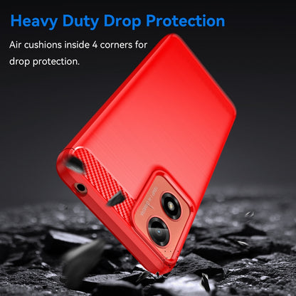 Motorola Moto G24 Carbon Fibre Brushed Texture TPU Protective Phone Case Shockproof Slim Cover