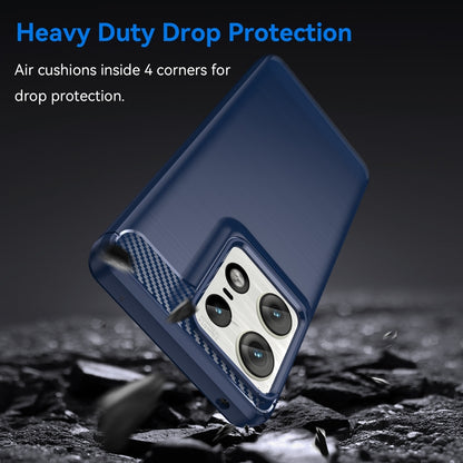 Motorola Edge 50 Pro Carbon Fibre Brushed Texture TPU Protective Phone Case Shockproof Slim Cover