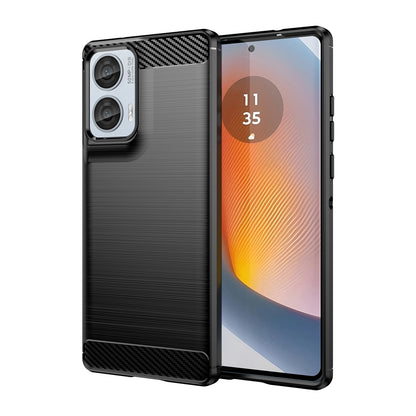 Motorola Moto Edge 50 Fusion Carbon Fibre Brushed Texture TPU Protective Phone Case Shockproof Slim Cover