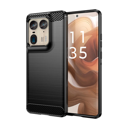 Motorola Edge 50 Ultra Carbon Fibre Brushed Texture TPU Protective Phone Case Shockproof Slim Cover